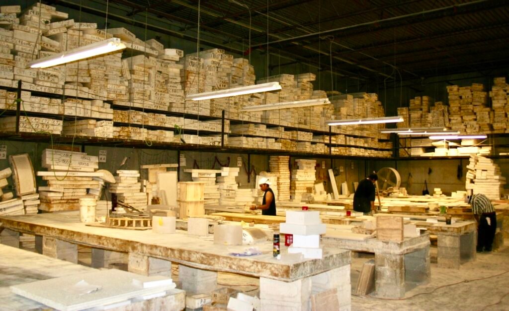 Many clay molds were poured in this area